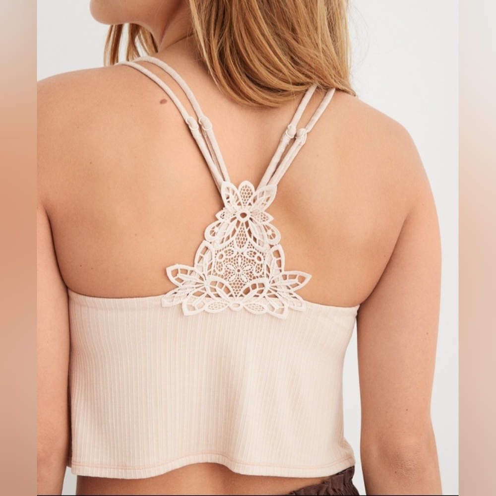 🧡AERIE RIBBED CROP TOP BRALETTE SIZE M